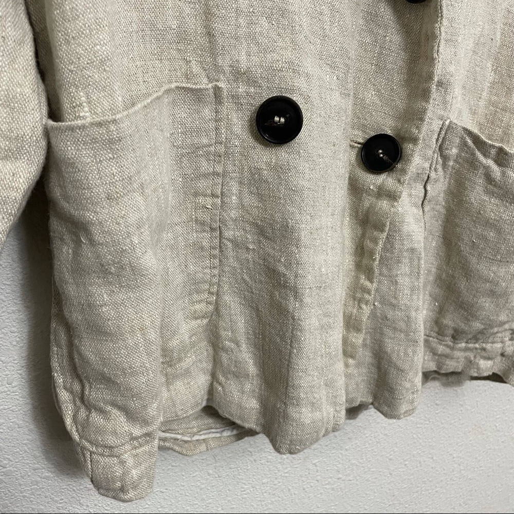 Zara Over Sized Linen Blazer Style Jacket XS - Picture 2 of 5